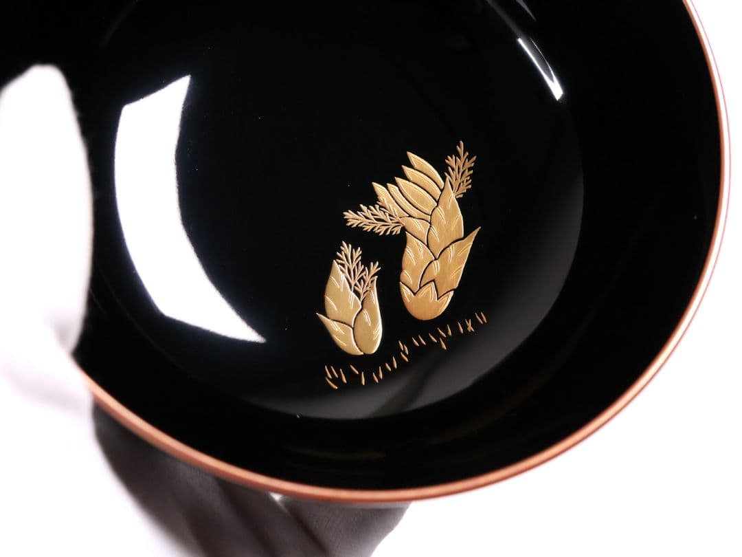 依頼品20客まとめ専用【CM380】輪島塗 草花 絵変わり蒔絵煮物椀 光峯 哲舟