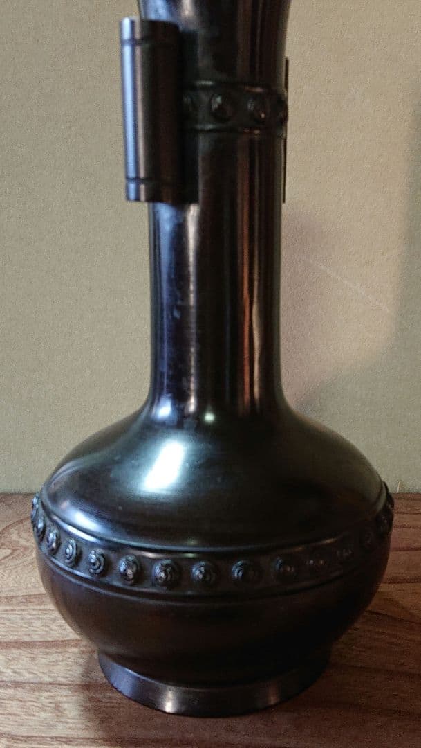 茶道具宗完花押唐銅花入