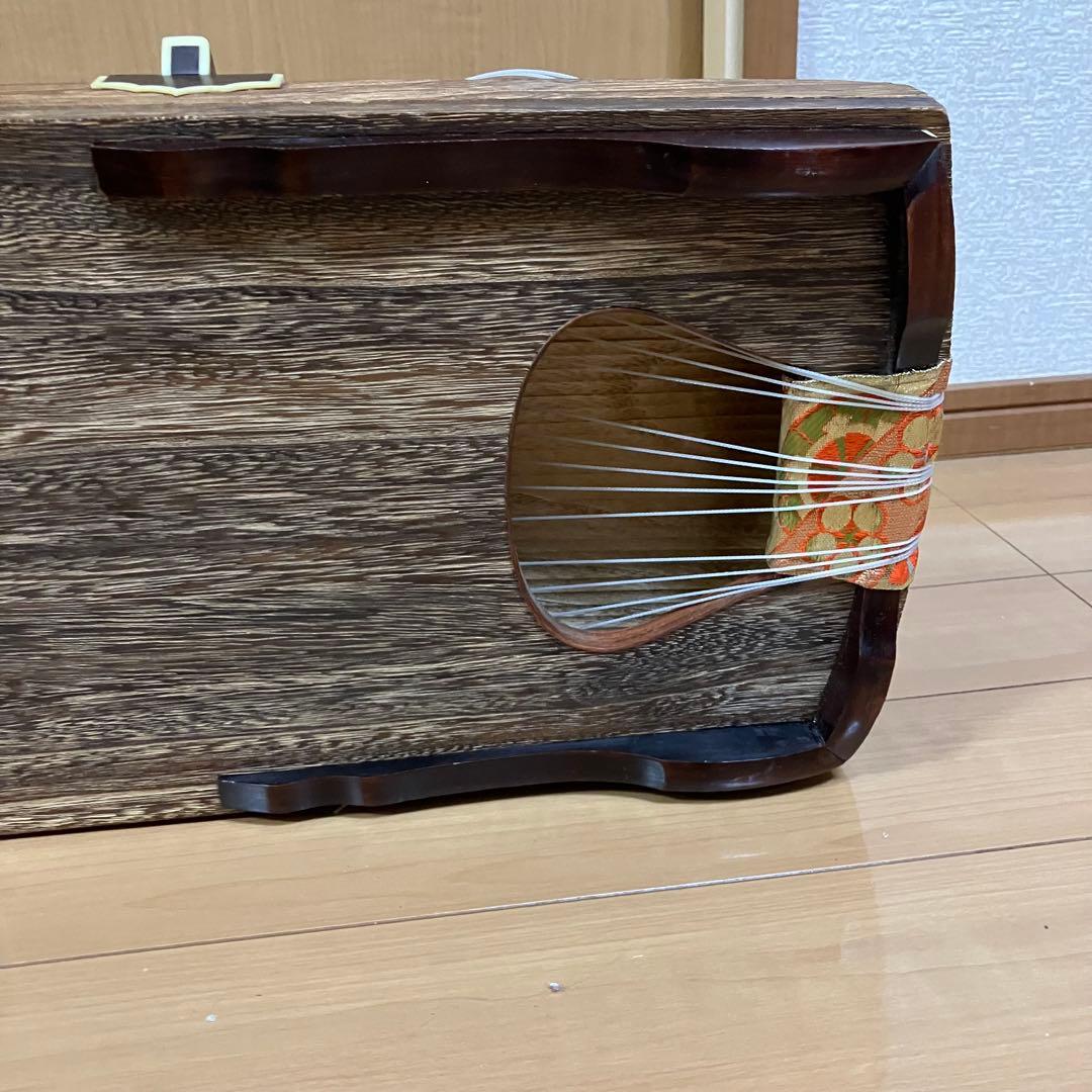 13弦 筝 琴　詩絵あり　すだれ彫り