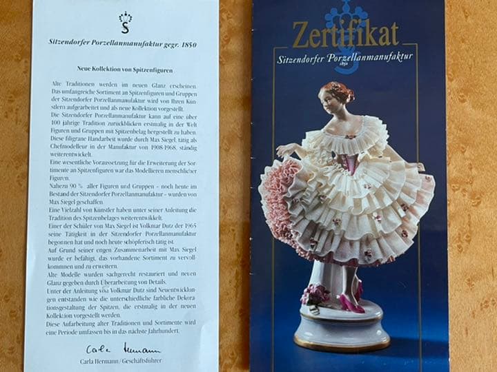 ドイツ　ジッツエンドルファ　レース人形　箱付　ドレスデン