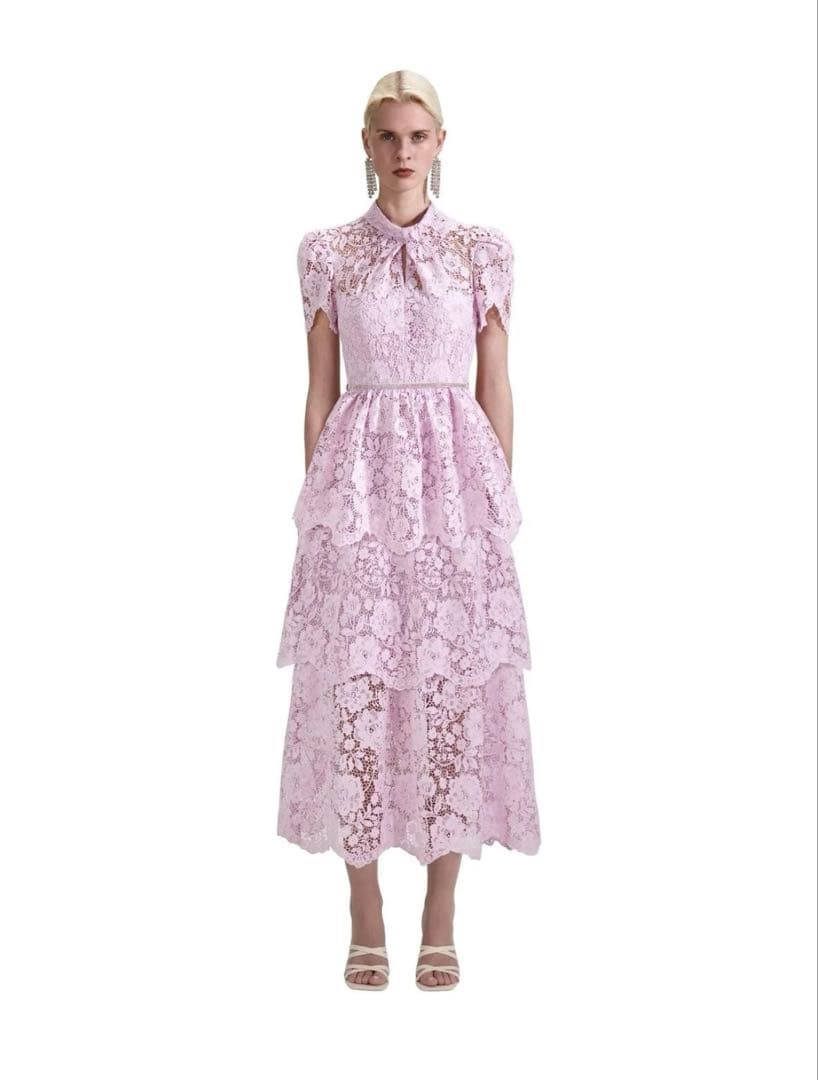 E*様 Self Portrait Cord Lace Tiered Dress