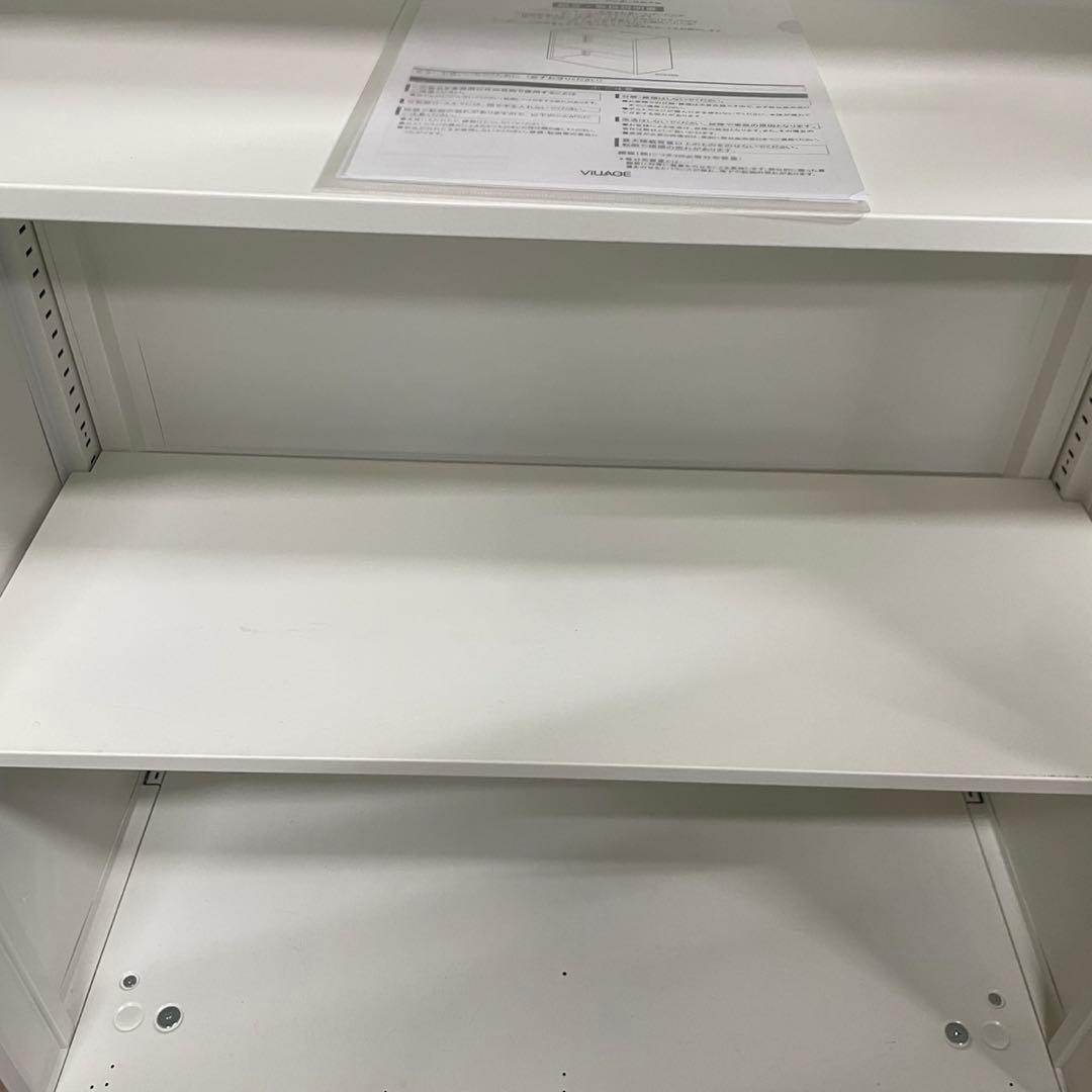 ホワイト スチール書庫・オープン書庫 3段