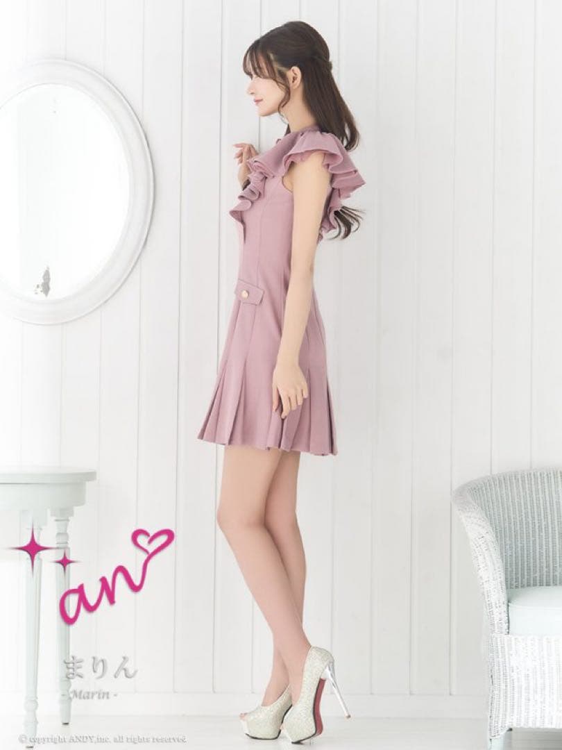 an ピンク フリルドレス S