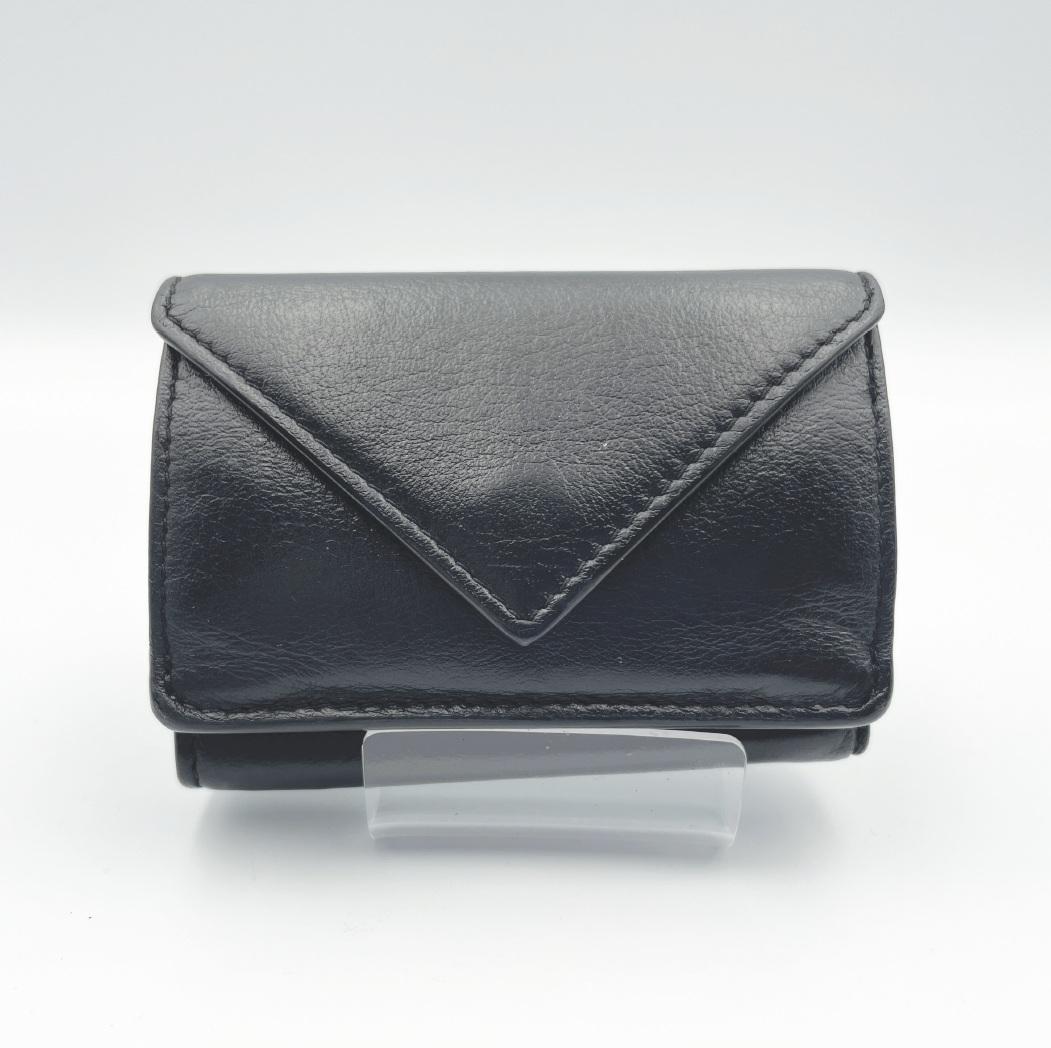 【BALENCIAGA（バレンシアガ）】ミニウォレット 三つ折り財布 黒