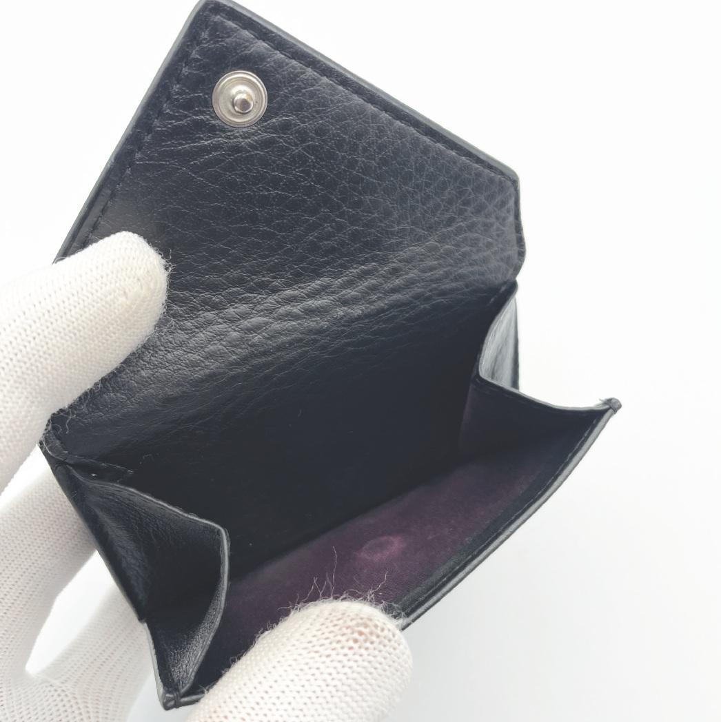 【BALENCIAGA（バレンシアガ）】ミニウォレット 三つ折り財布 黒