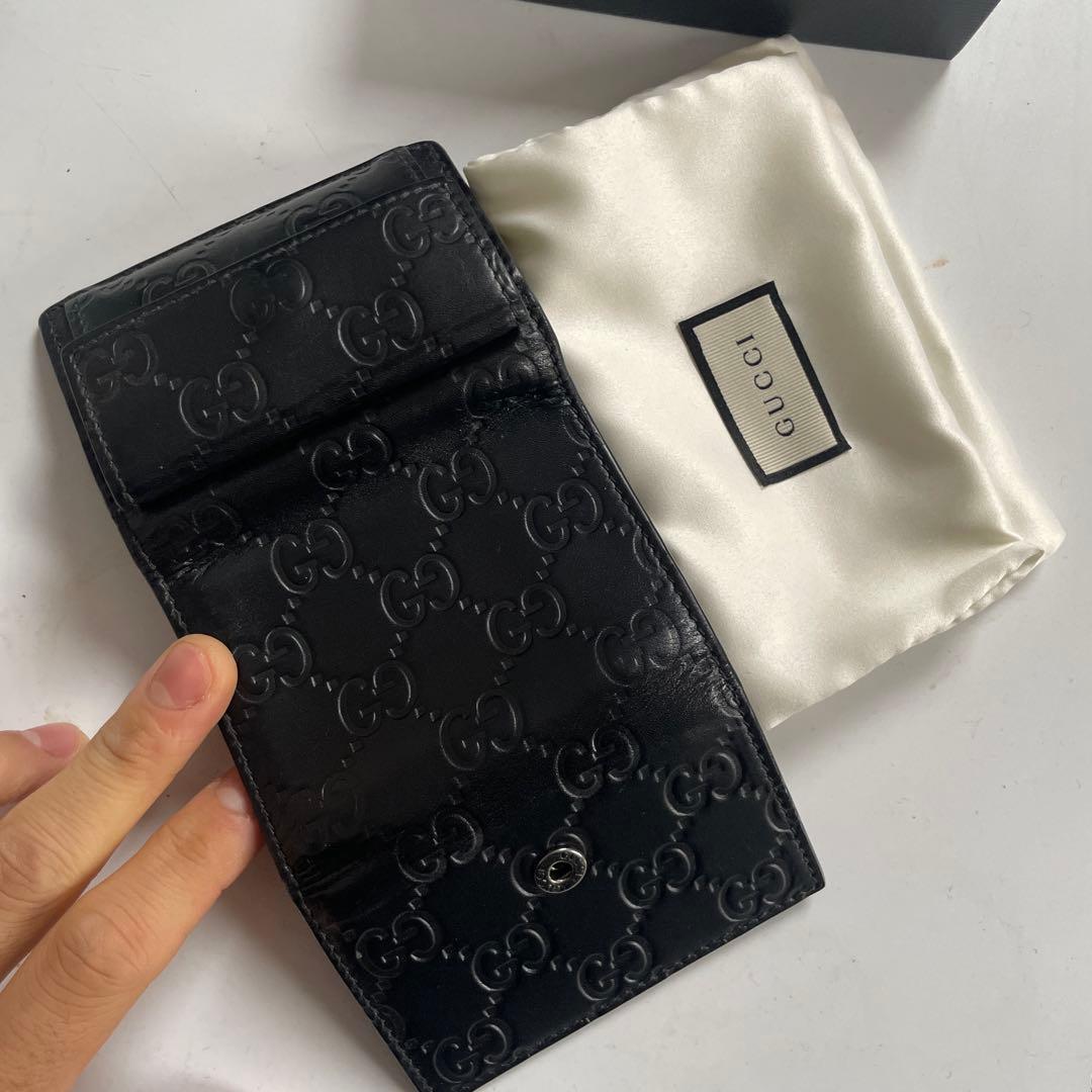 GUCCI 三つ折りウォレット3つ折り財布小物 黒547070レディース