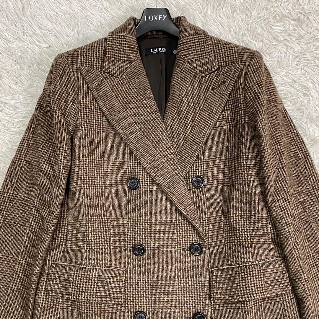 美品✨ローレンラルフローレン ロングチェスターコート ダブル グレンチェック M