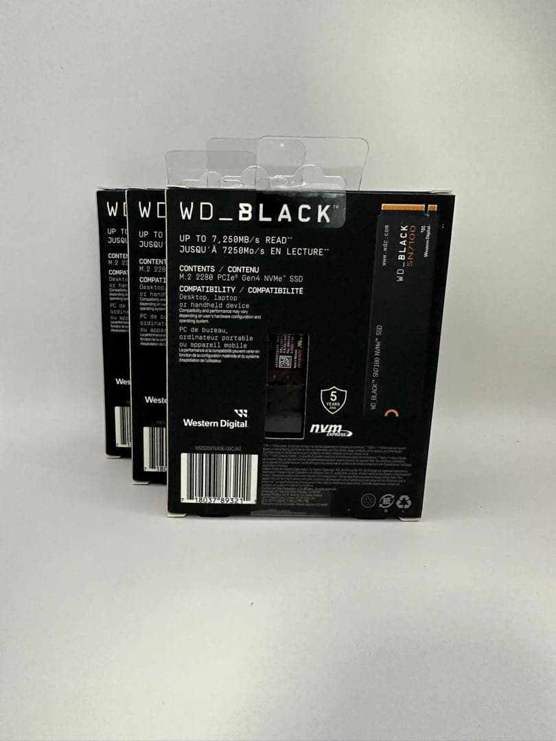 新品3個セット ウエスタンデジタル WD BLACK SN7100 2TB
