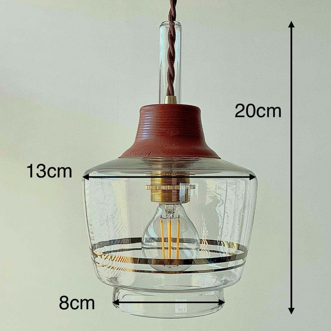 ペンダントランプ ペア ハリオ Hoya 昭和レトロ アップサイクル 照明器具