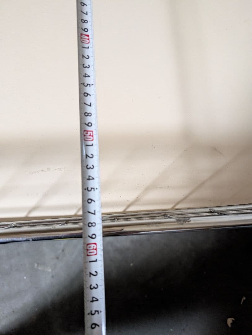 【大阪府直接引き取り】折りたたみワゴン 組立工具不要 クローム W1200