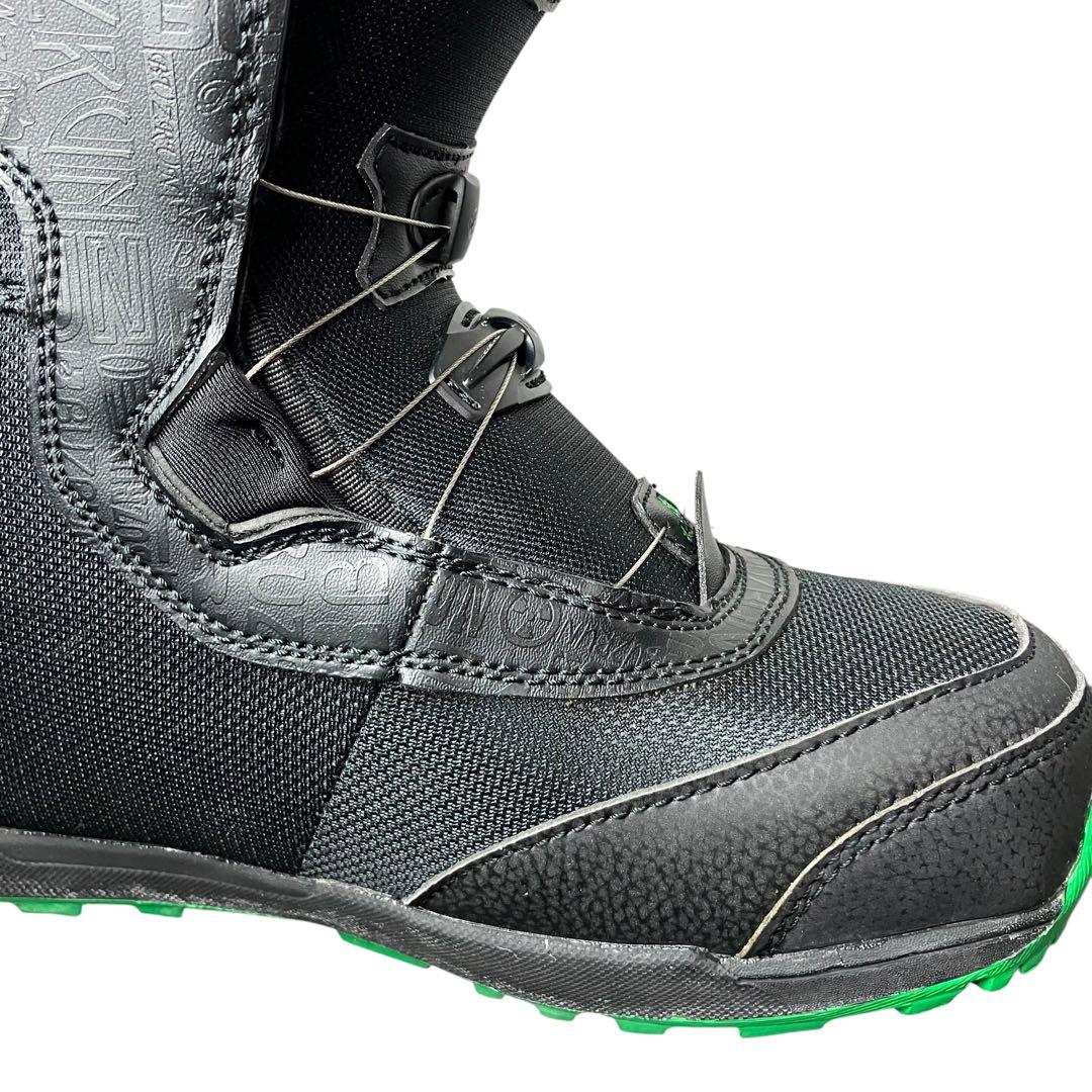 【美品】BUZRUN バズラン スノーボードブーツ ブラック/グリーン 26cm