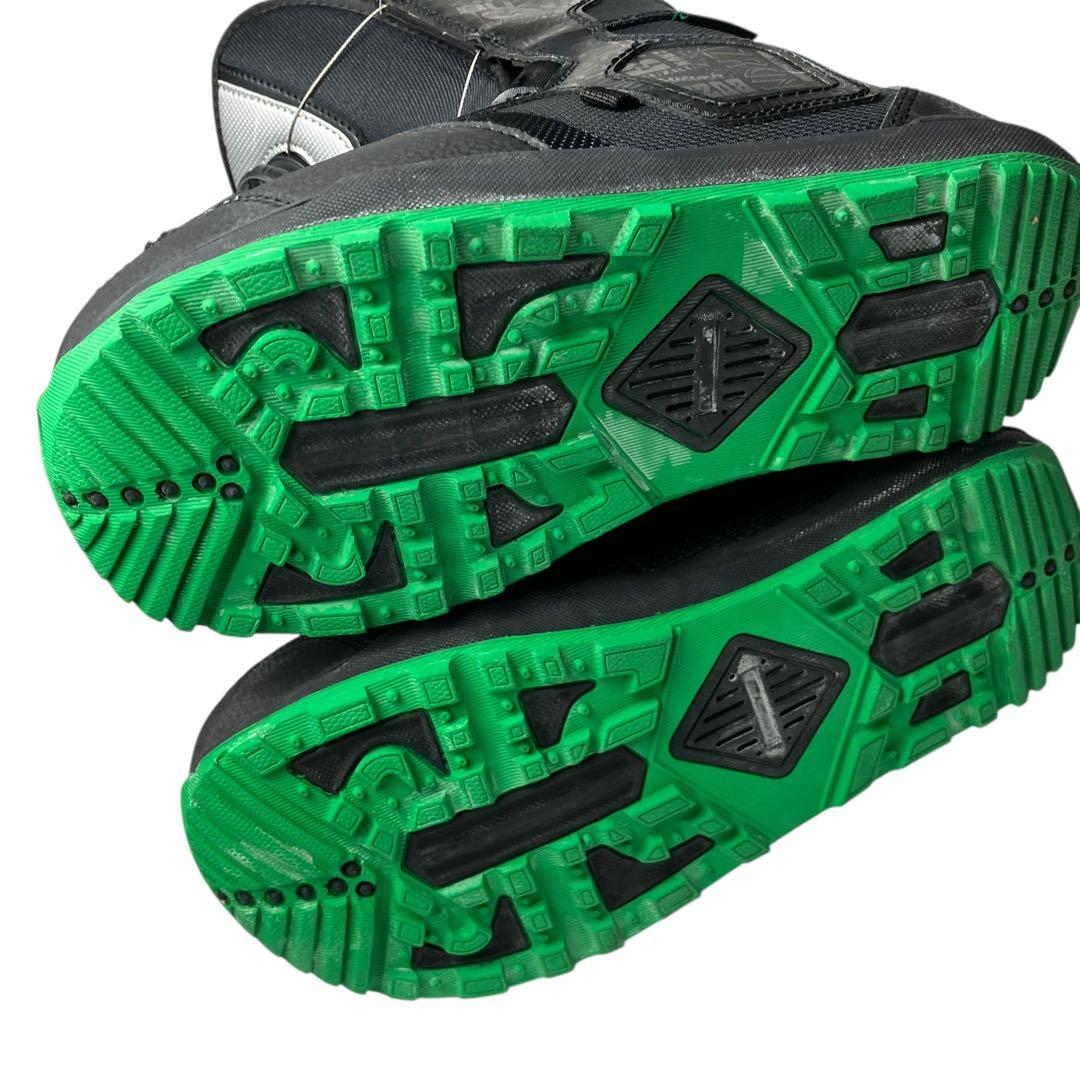 【美品】BUZRUN バズラン スノーボードブーツ ブラック/グリーン 26cm