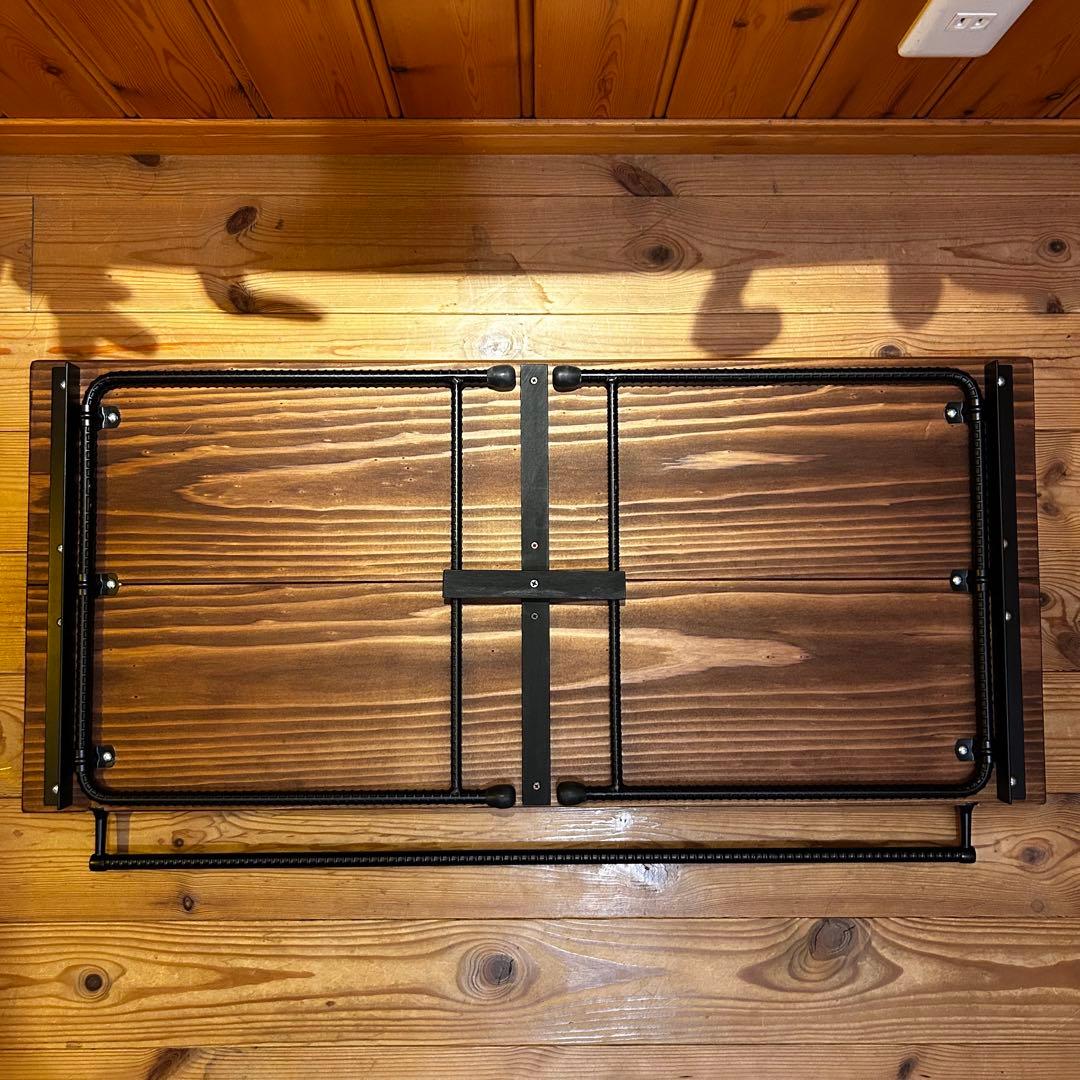 No.548 アイアンローテーブル オルテガテーブル　ネイティブ柄