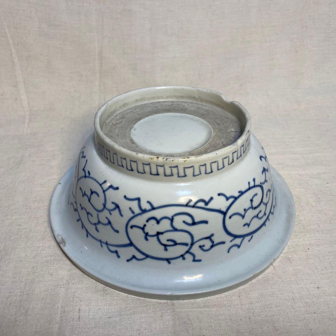 伊万里　古伊万里　鉢　染付　花の図　唐草