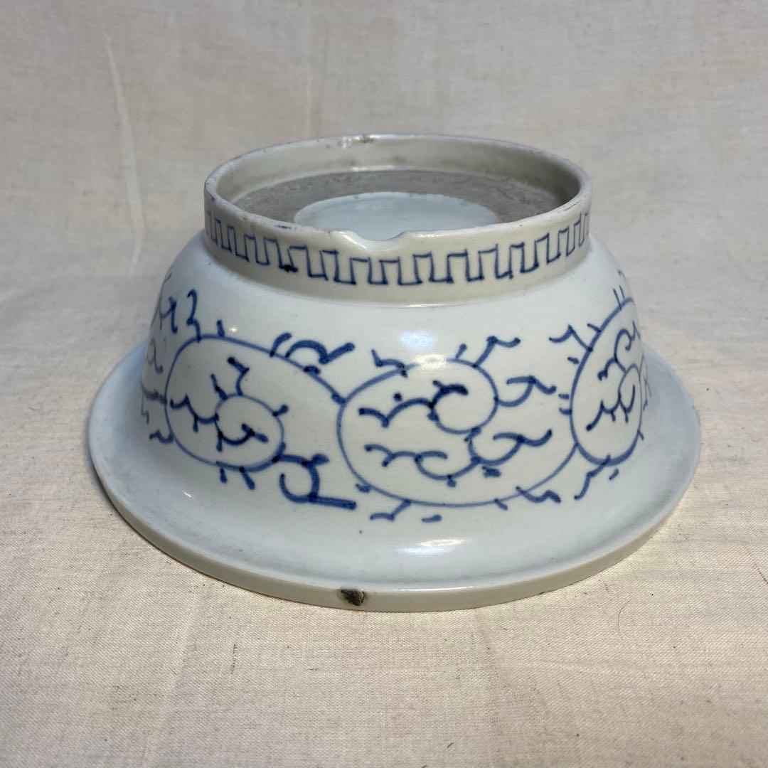 伊万里　古伊万里　鉢　染付　花の図　唐草