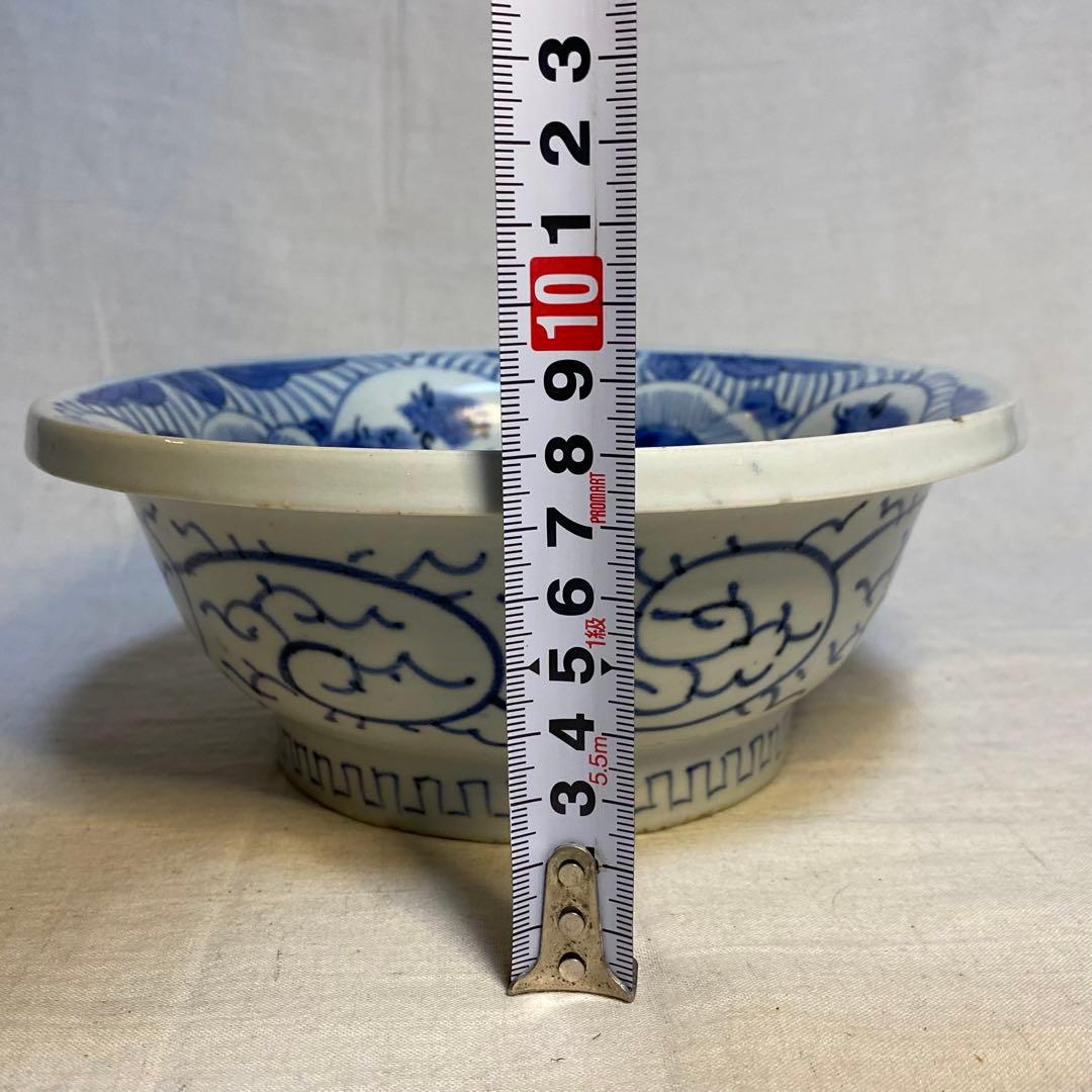 伊万里　古伊万里　鉢　染付　花の図　唐草