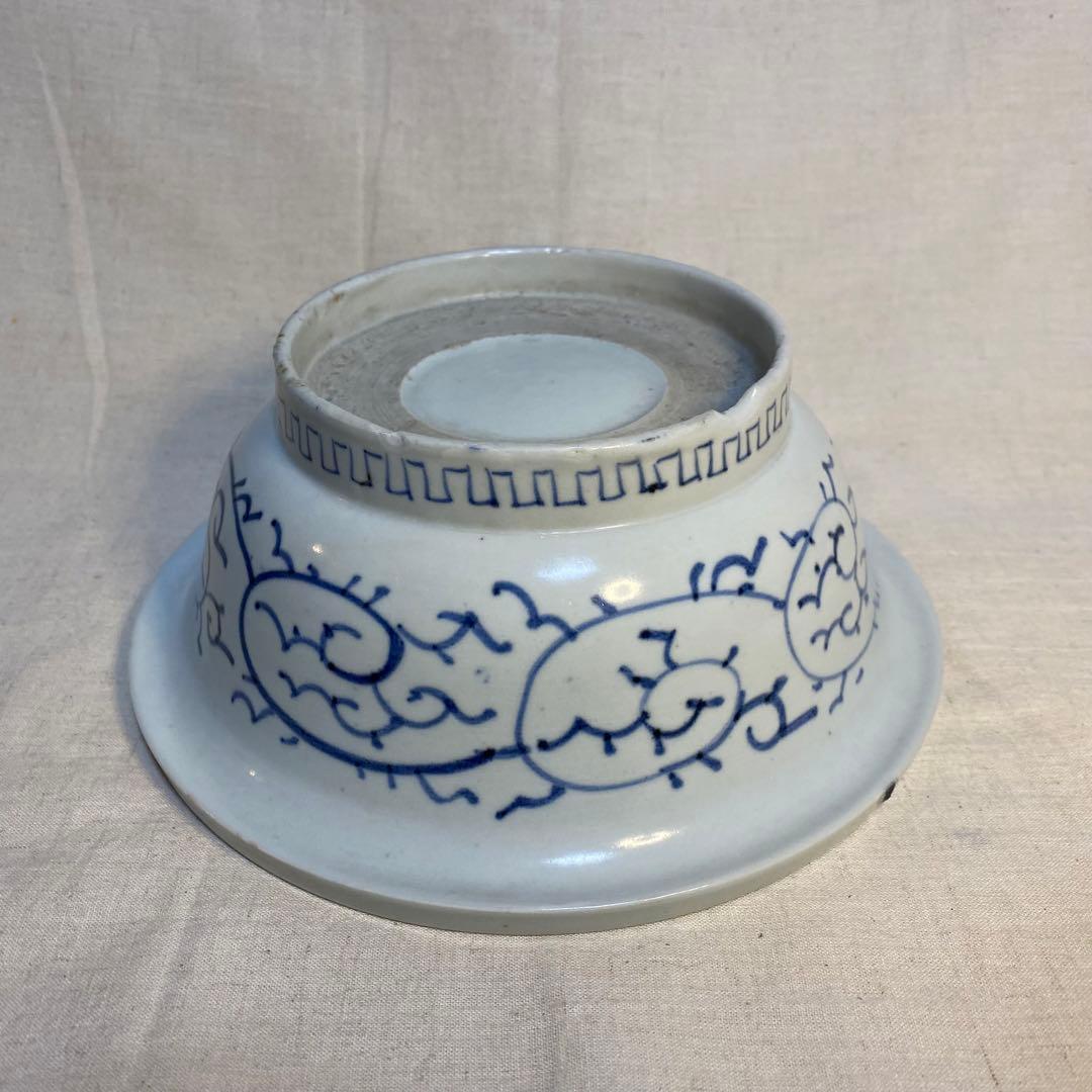 伊万里　古伊万里　鉢　染付　花の図　唐草