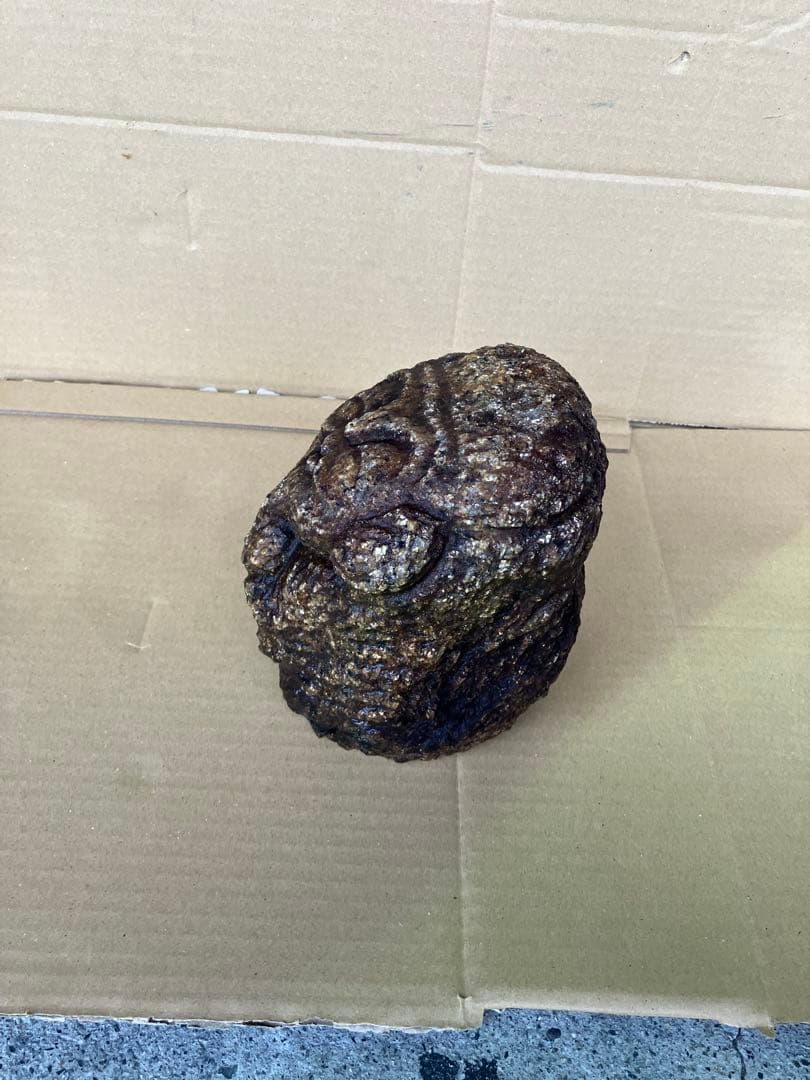 国産　御影石製　宝珠大黒天　石彫　置物