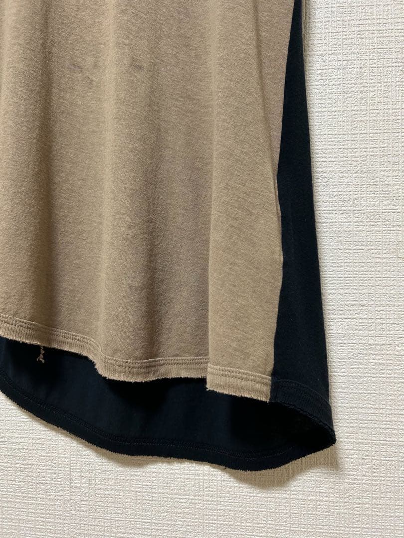 Ann Demeulemeester バイカラー 変形 アシンメトリー Tシャツ