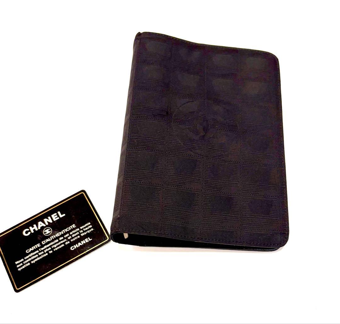 シャネル☆システム手帳　ニュートラベルライン　アジェンダ　ココマーク　ロゴ　黒