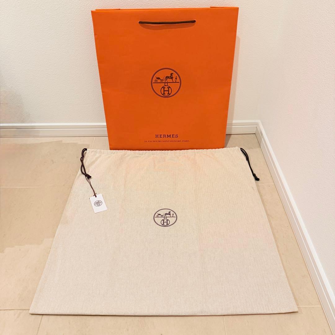 HERMES エルメス バッグ 保存袋 布袋 ショッパー へリボーン柄 超特大