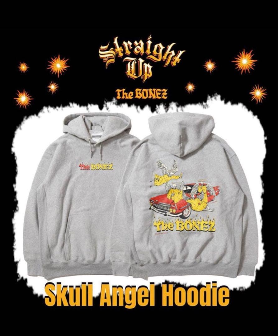 【L】The BONEZ Skull Angel Hoodie パーカー