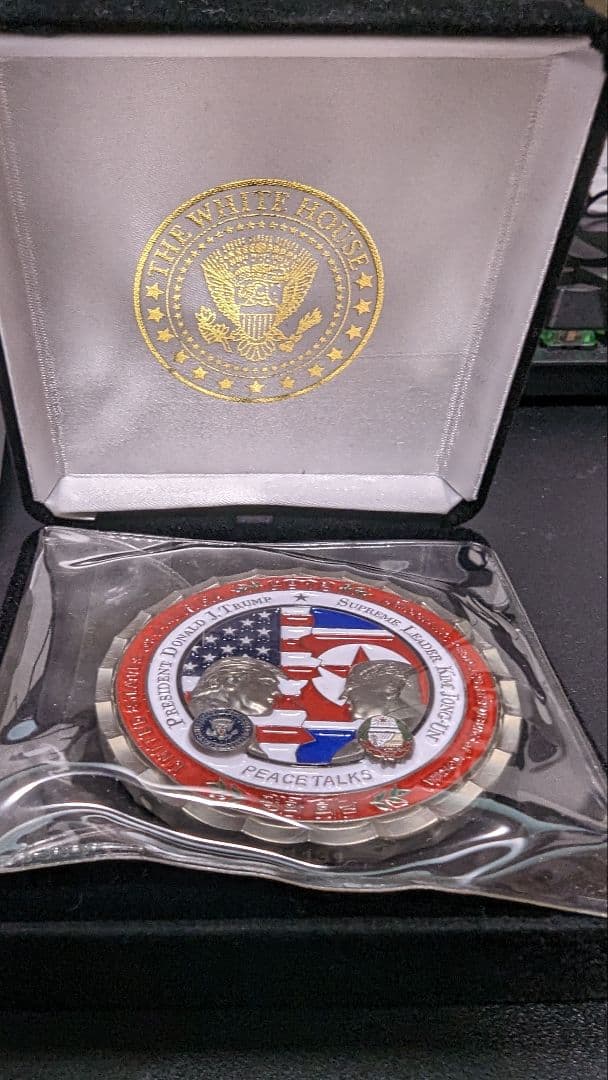 値下げ交渉可 新品 トランプ大統領金正恩第一回米朝会談 記念ホワイトハウス