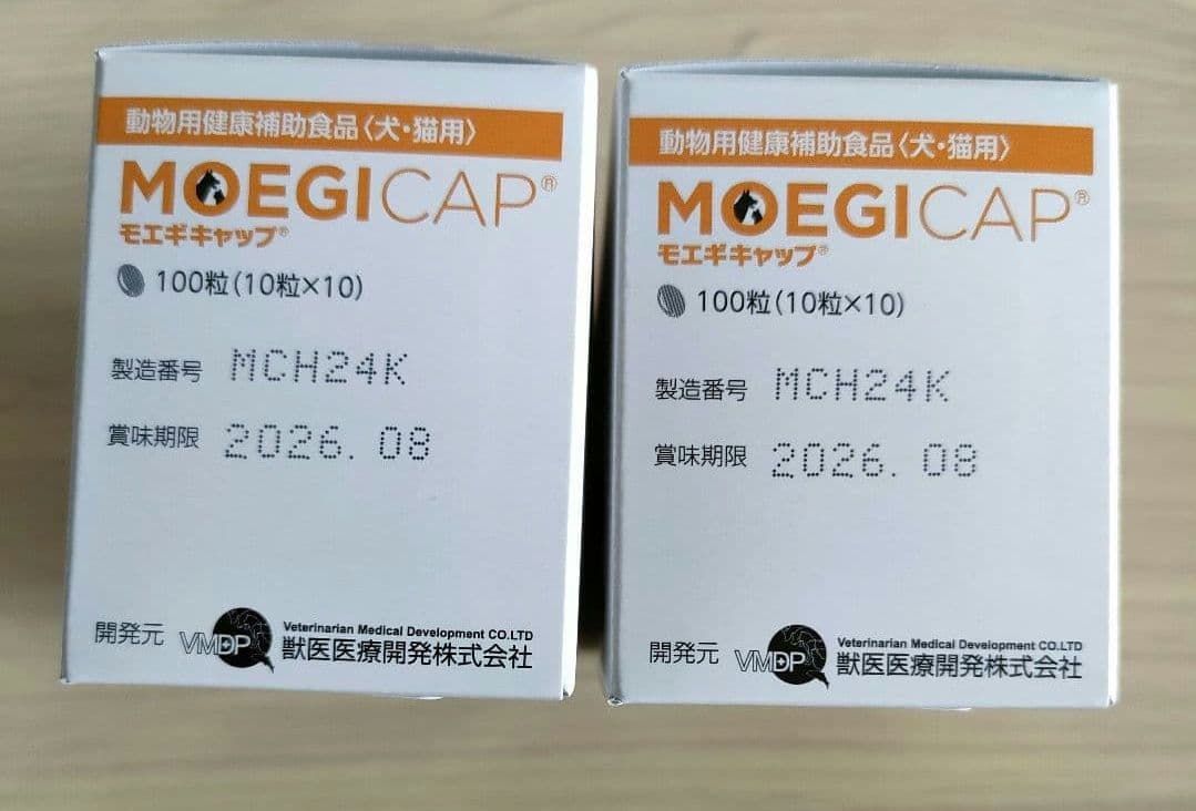 モエギキャップ 100粒（10粒×10シート）2個 犬猫サプリメント*新品