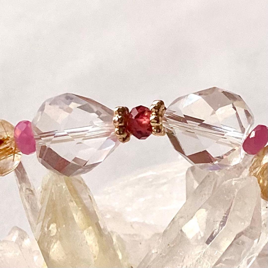 にゃんたま* ★ブレスレット ストロベリークォーツ ♪ 388