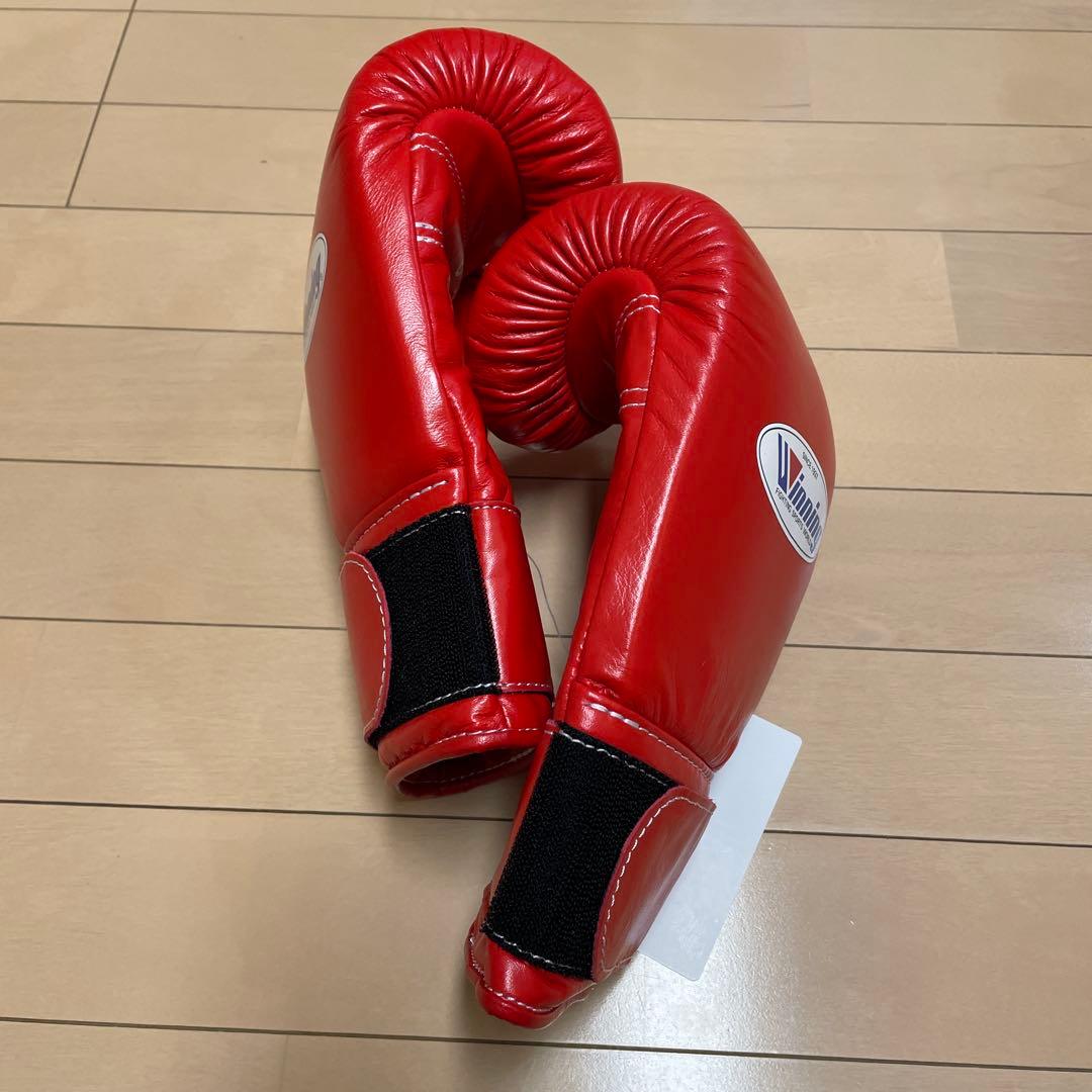 新品即日発送 ウイニング 8オンスグローブ レッド 牛皮革製 MS-200-B