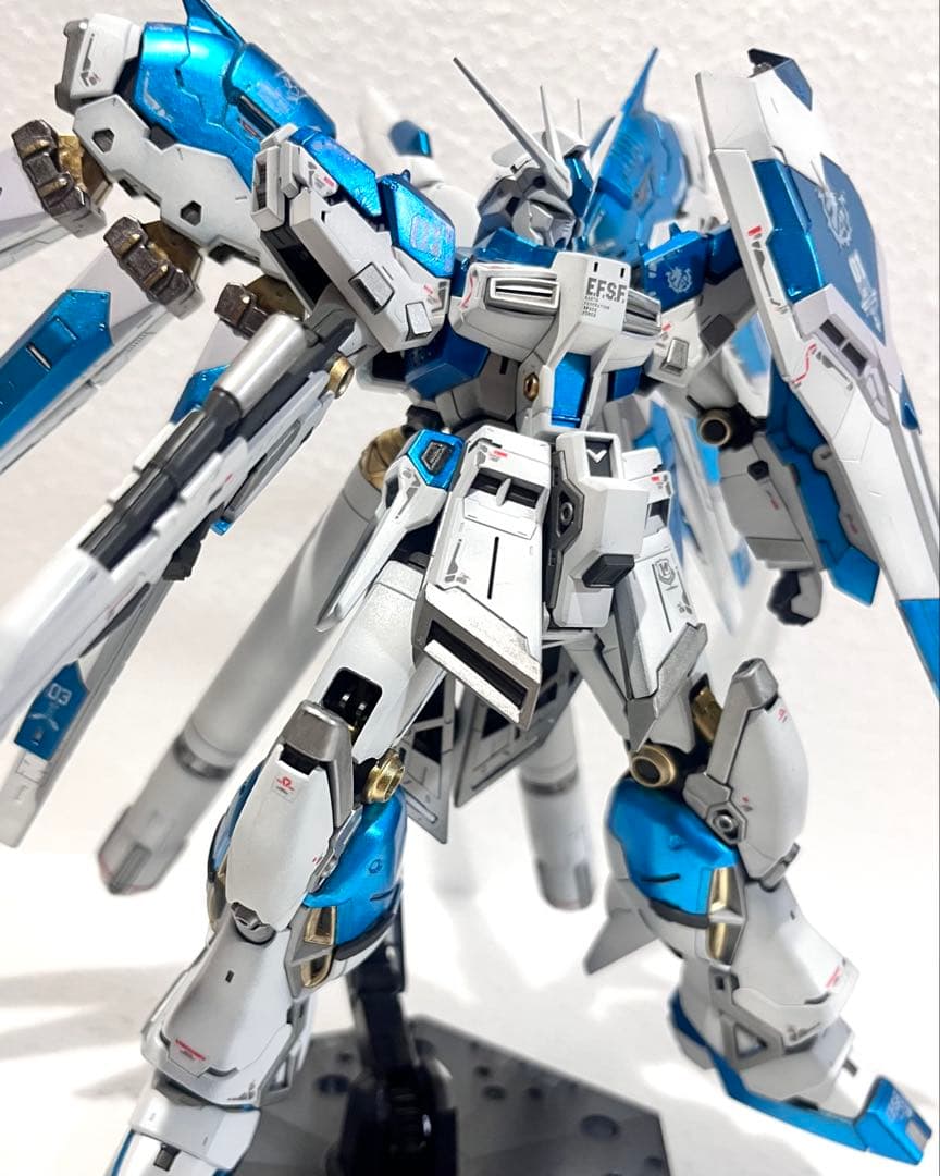 RG Hi-νガンダム ハイニューガンダム 塗装済 完成品 ハイパーメガバズーカ
