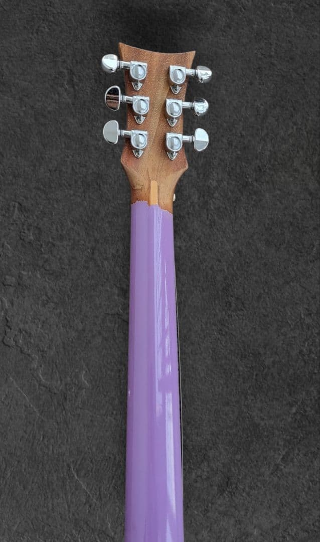 パープルエレキギター メーカー不明 セットネック