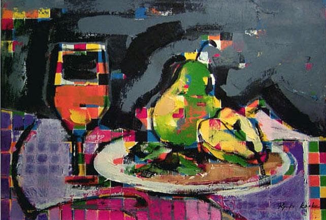 油絵 絵 絵画 インテリア 額付(白) uF6-062204 静物 ワイン