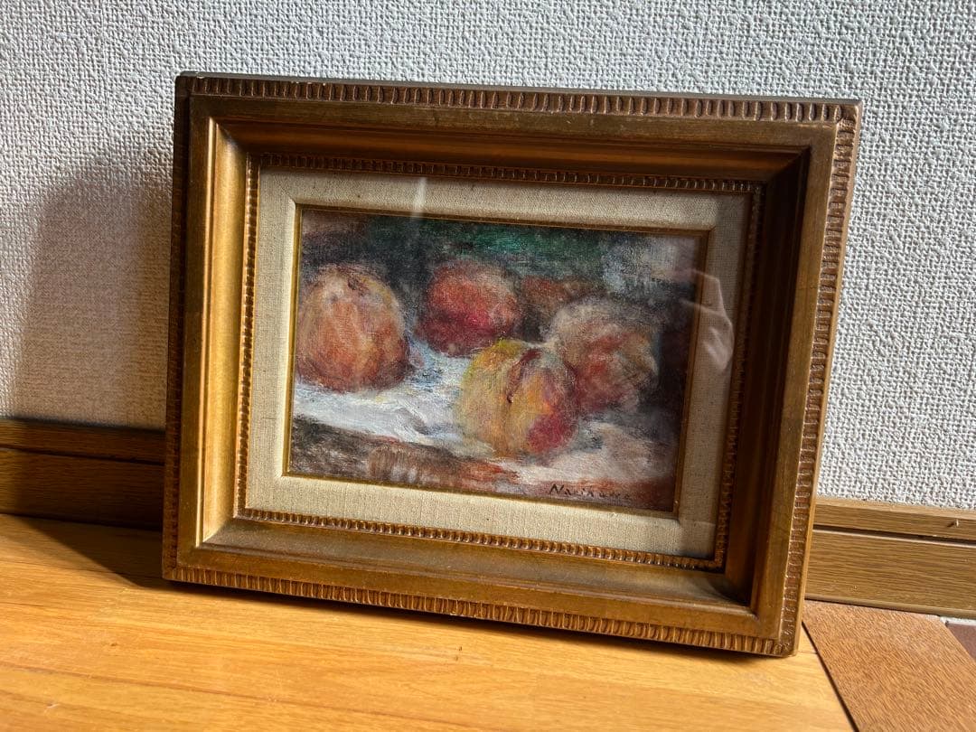 成川雄一　桃　油絵　絵画　水彩画　素描　パステル