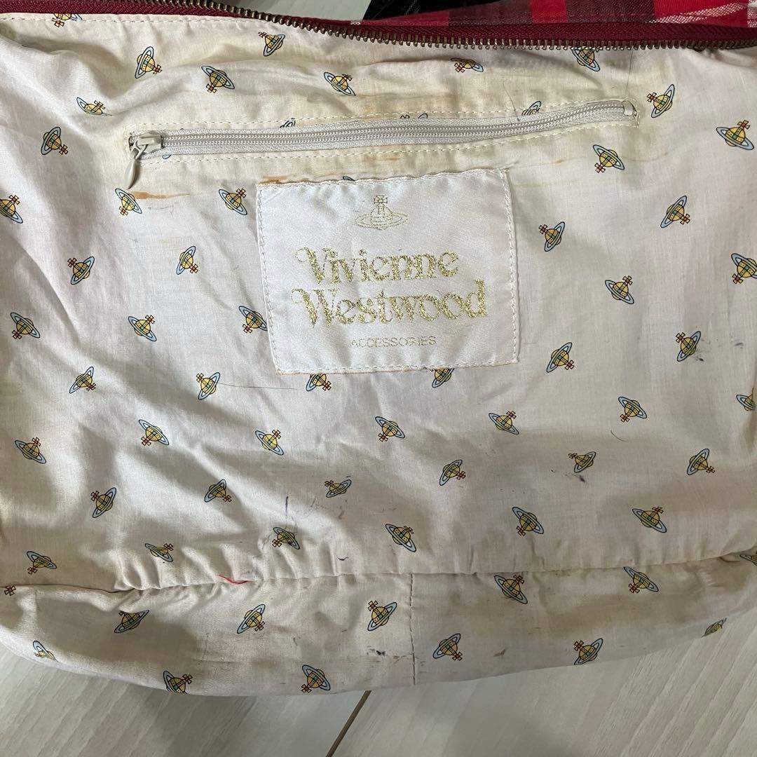 ヴィヴィアンウエストウッド　ショルダーバッグ　オーブ　チェック柄　クロスボディ