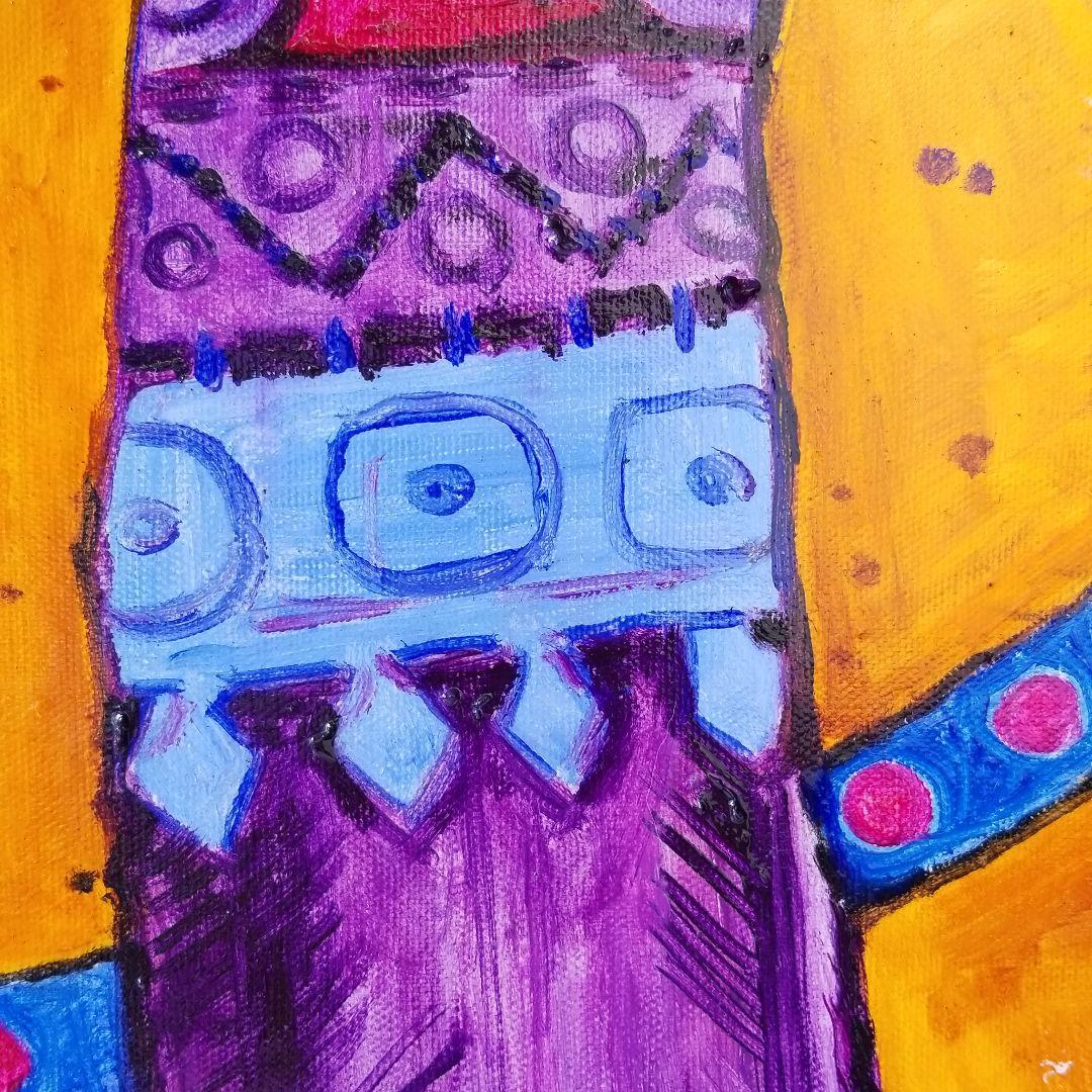 油絵　専用　微笑む優しい犬