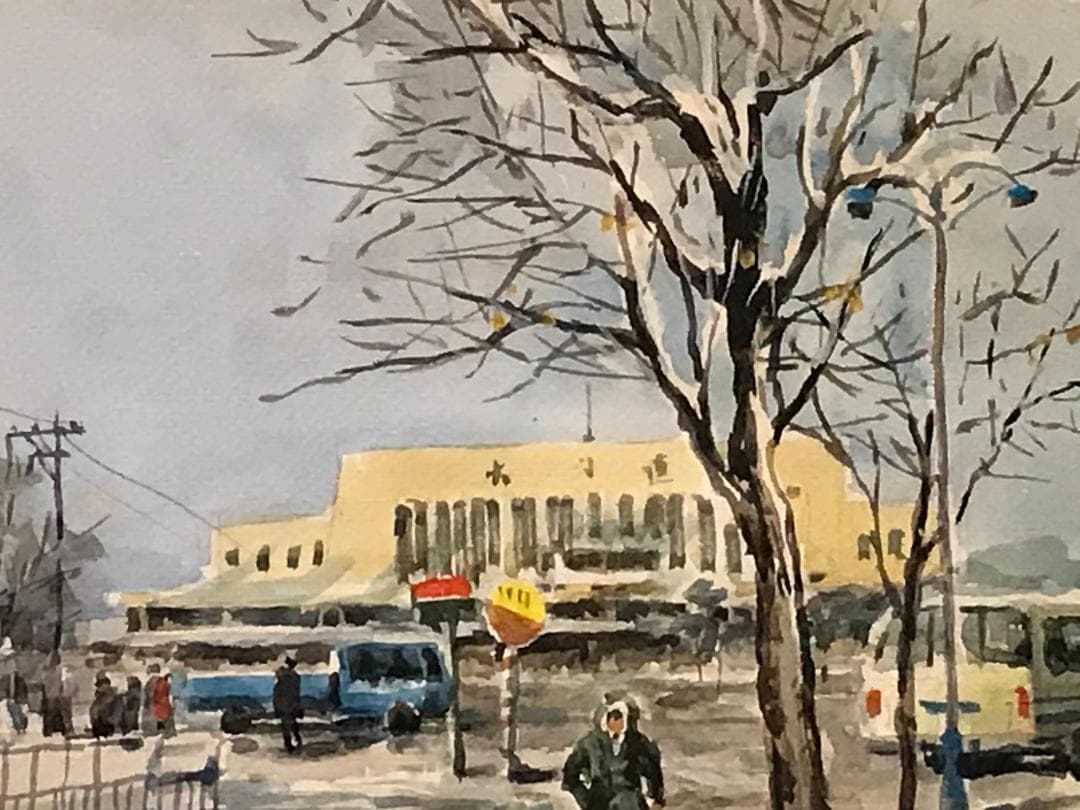 中国人水彩画家　陳芸　額装作品