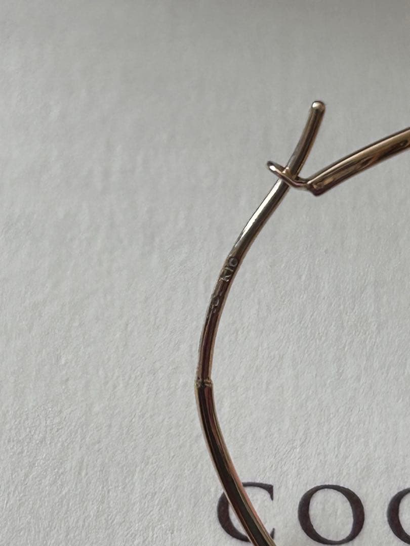 COCOSHNIK K10ポリッシュ 変形フープピアスM