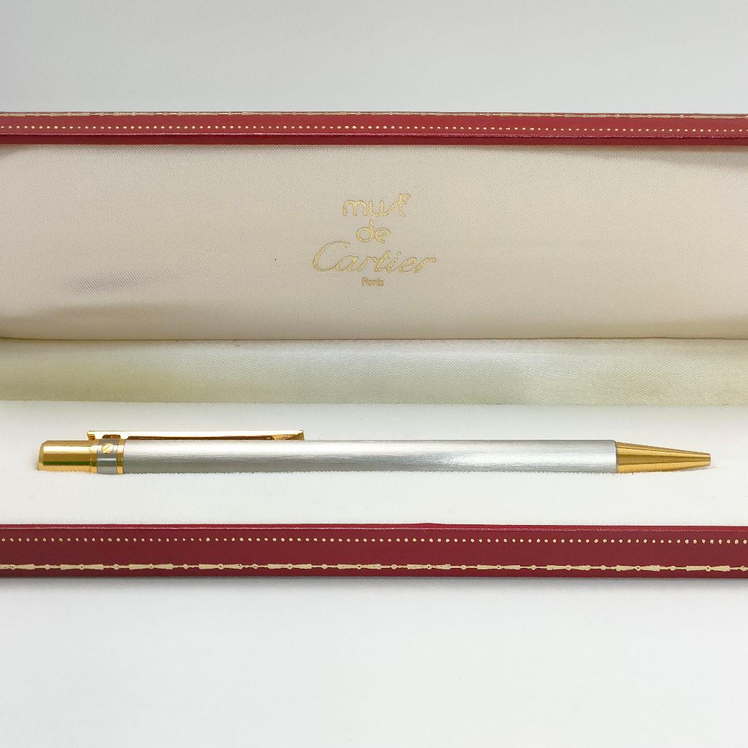 【未使用・良品】Cartier/カルティエ　ボールペン　シルバー ✕ ゴールド