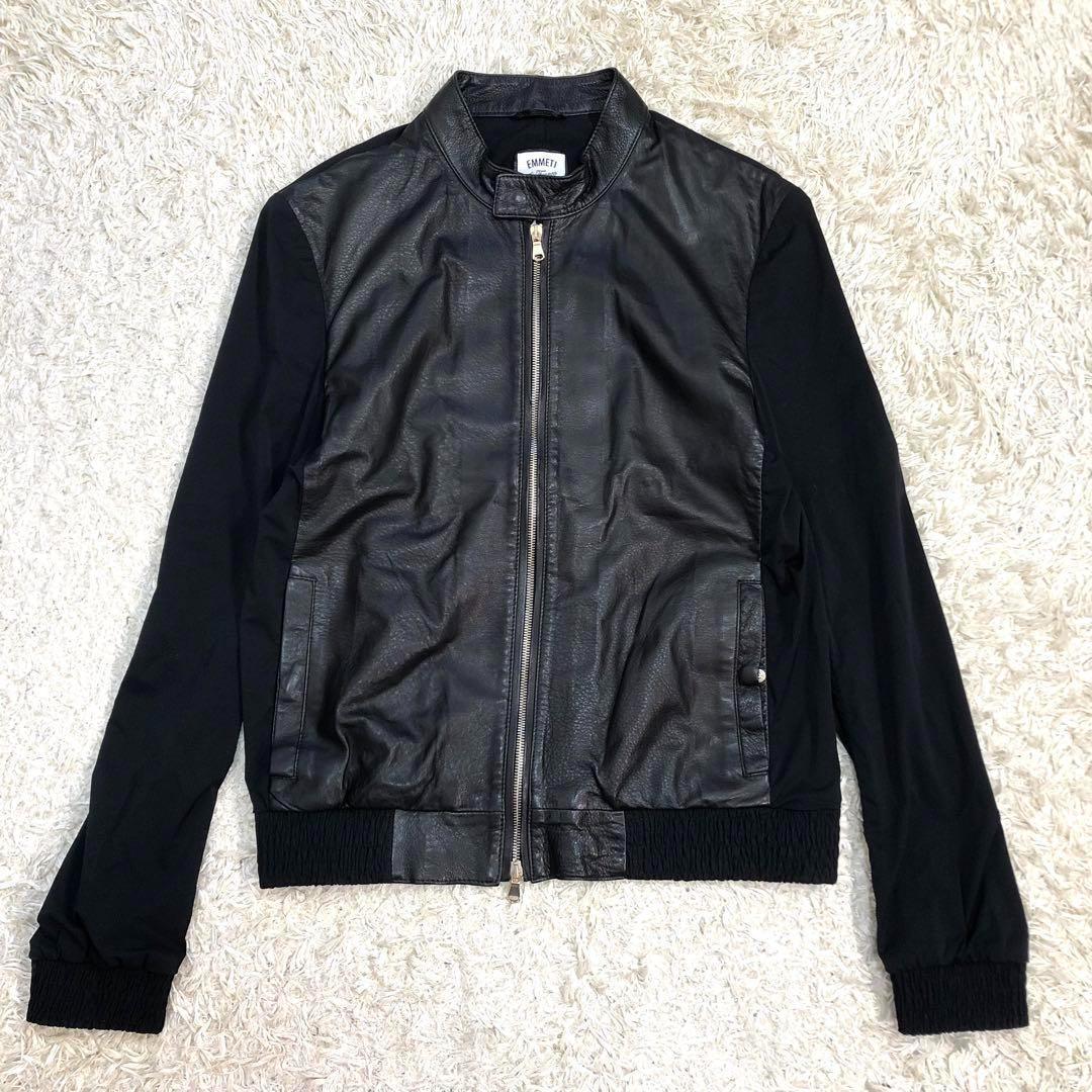 【美品】 エンメティ ライダースジャケット ジャブスアルキヴィオ コラボ 46