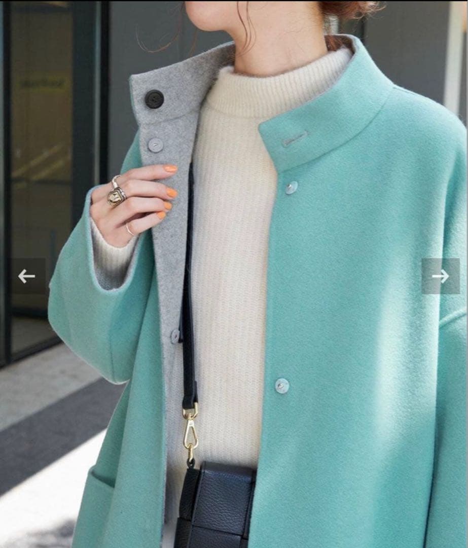 東風 美品 SIMPLICUTE リバーシブルコート フリー B.C