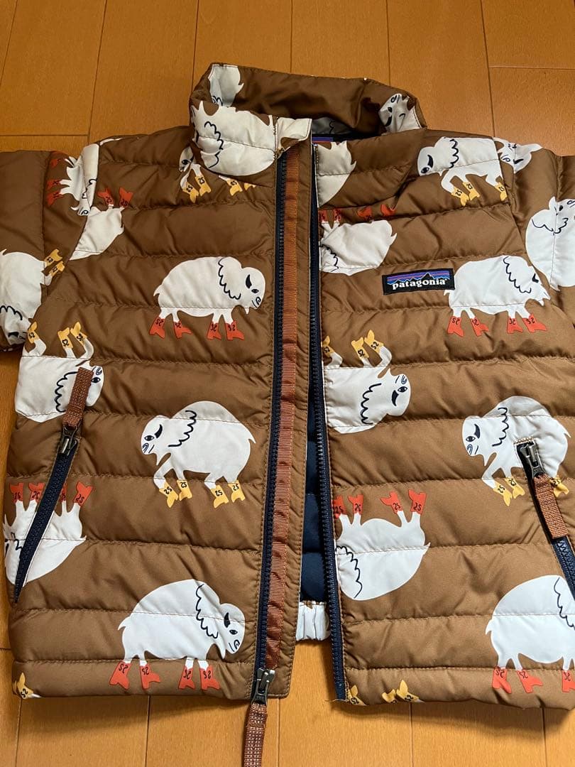 パタゴニア　ダウン　2T キッズ　バッファロー　ブラウン