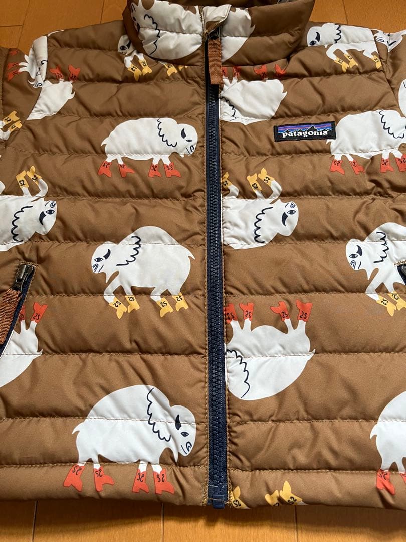 パタゴニア　ダウン　2T キッズ　バッファロー　ブラウン