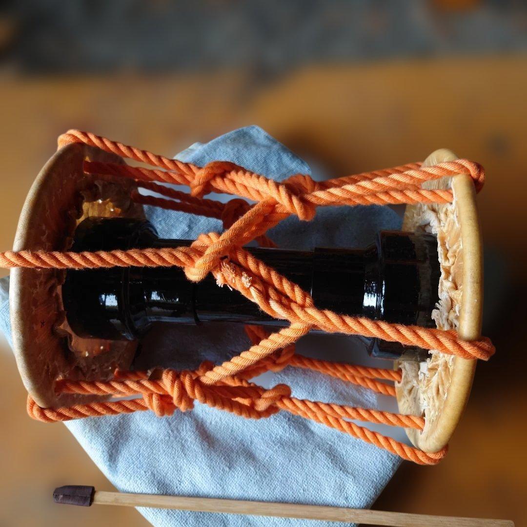 和楽器 鼓 皮革 バチ付き