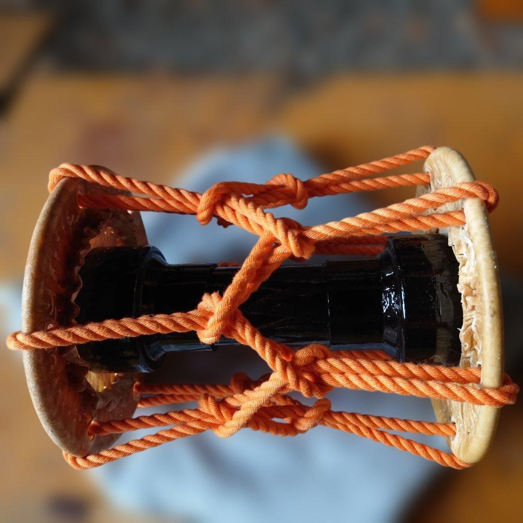 和楽器 鼓 皮革 バチ付き