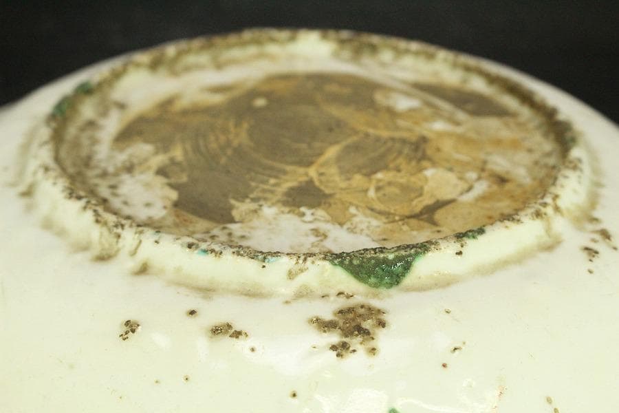 茶道具 唐物 呉須赤絵 鳳花紋 皿 φ25.5cm 中国美術(A928)