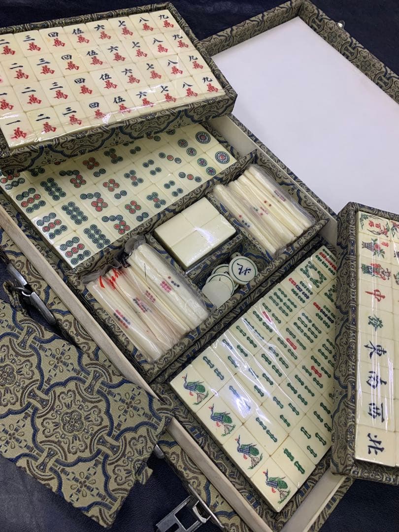 希少　超美品　抹香鯨調　麻雀セット 伝統的和風デザイン　アンティーク