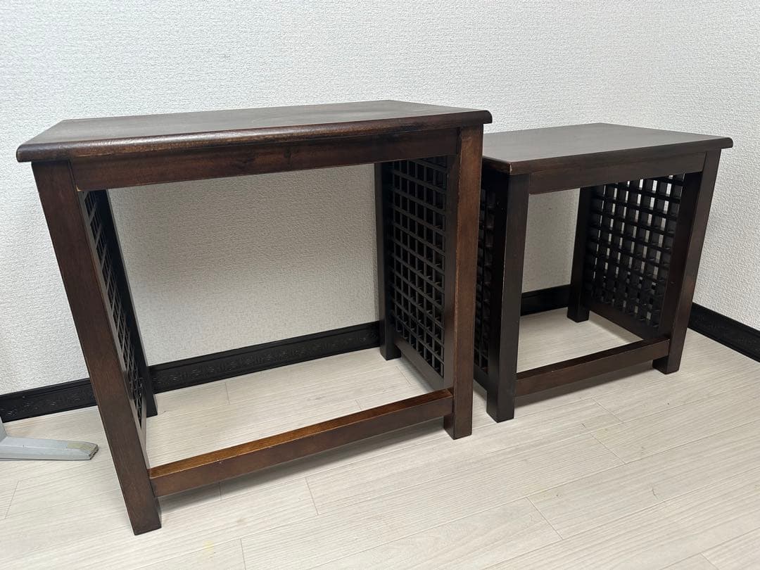 アンティークスタイル ネストテーブル サイドテーブル ベットサイド　※i1※