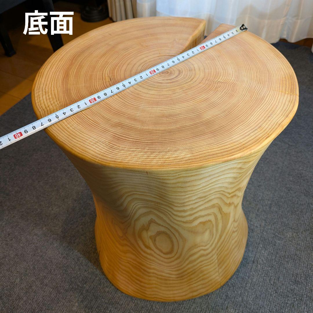 坂尻　　檜　大型　切り株　丸太　椅子　スツール　テーブル　高さ約45㎝