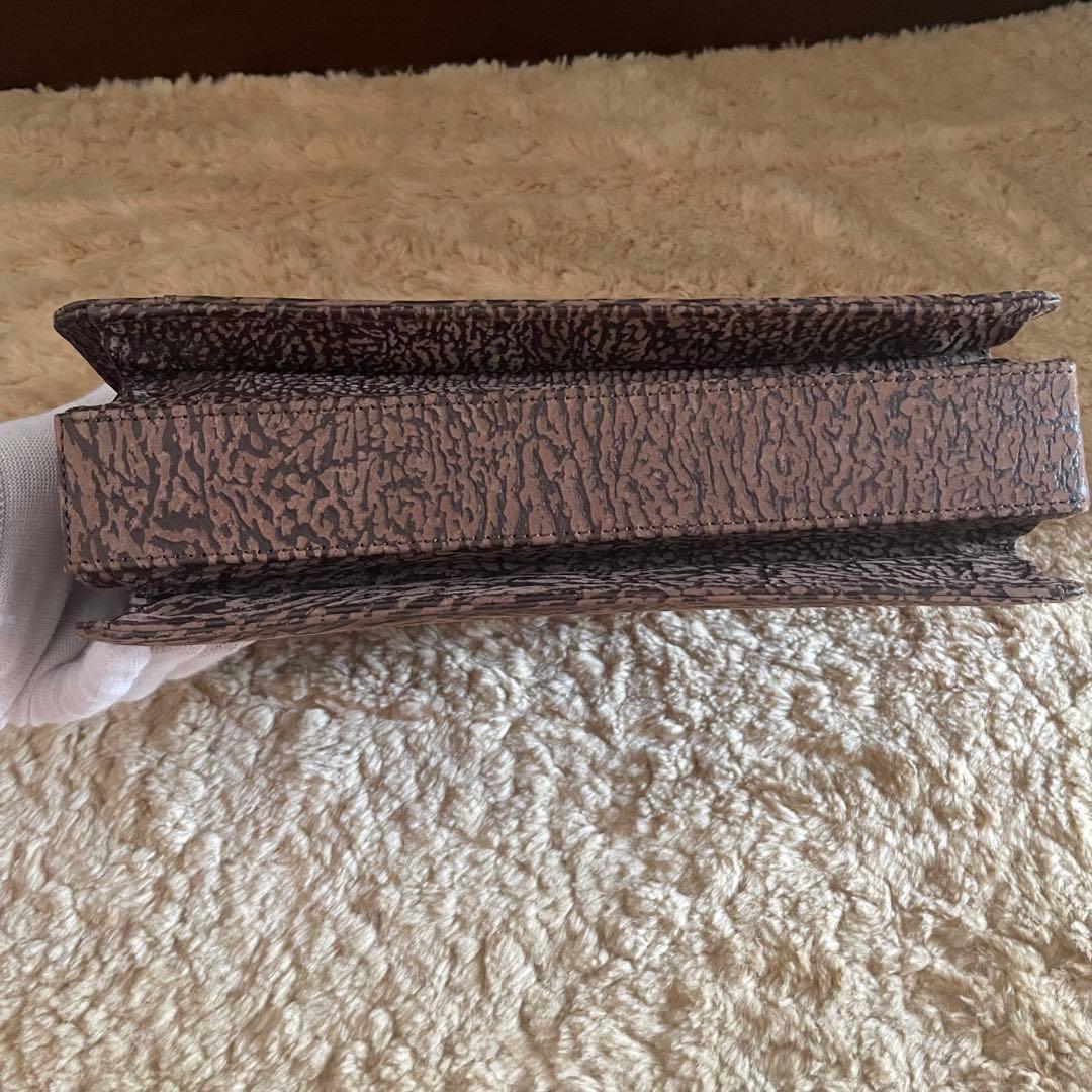 未使用級 【希少】KUDU革 セカンドバッグ amietアミエット製ダイヤル錠